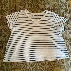 Old Navy Striped V-Neck Tee, 2X